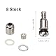 8 Stück Silber Metallventile, Metall Stahlventile 11,3mm, Felgenventil Auto, Luftventil Auto zubehör