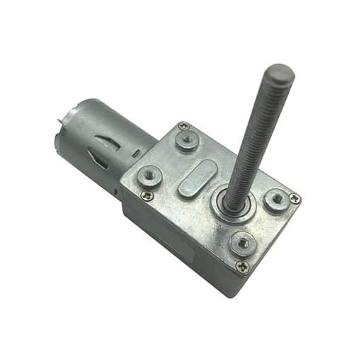 Motor de engranaje sin fin 12V 23RPM JGY370 con eje roscado M6 de 50mm para reducción reversible