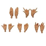 Farbe: Weißer Hautton D DOLITY 5 Paare Bewegliche Puppenhände DIY Körperteile Zubehör für 12 Zoll Takara, Blythe, Pullip Puppen - Tan Hautton