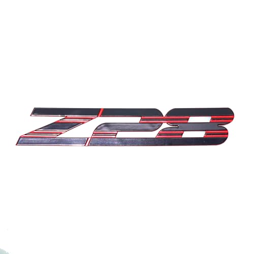 Image of 1Pc 1993-2002 Camaro Front Fender Z28 Emblem 3D Badge Nameplate Letter Sticker 10139552 Replacement for Z28 (Black Red)