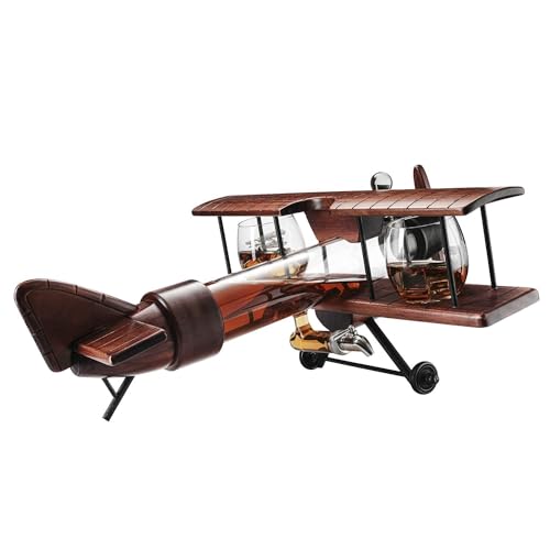 Image of Whiskey Decanter with Antique Crystal Clear (Aircraft Model Decanter Set)