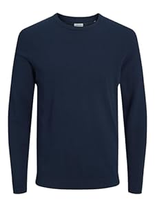 Jack & Jones Homme Jjebasic Knit Crew Neck Noos Pull, Bleu (Navy Blazer), L EU