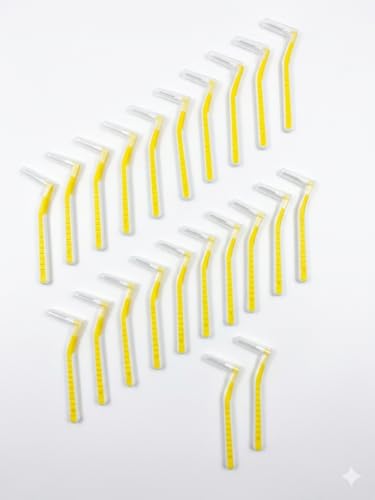 Saplı Arayüz Fırçası 20+2 Adet 0.8 mm Sarı Renk Diş Arası Fırçası