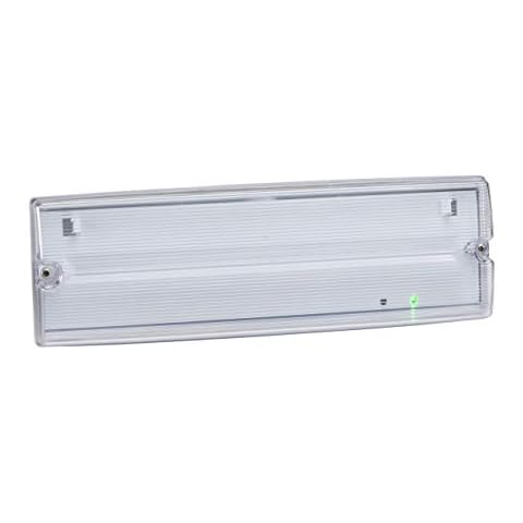 Knightsbridge LED Emergency Bulkhead Light Selftest Grey Cover