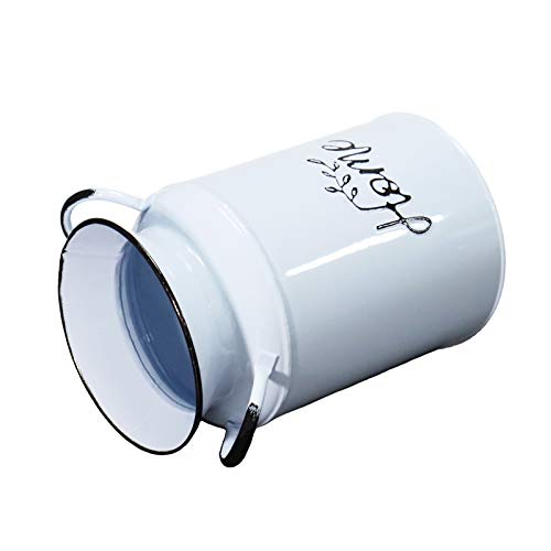 Hiderlys 8.8 " High Rustic Decorative Vase Metal Milk Can Country Vintage Jug For Living Room, Bedroom, Kitchen, Office #TOP3