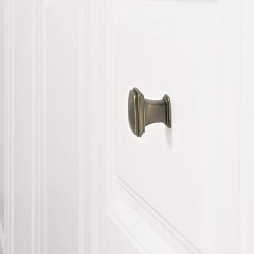 Amazon Basics AB400-AB-10 Cabinet Knob, 3.17 cm Diameter, Antique Brass