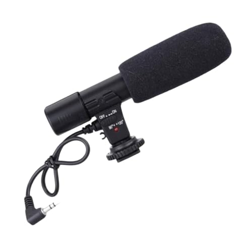 Kisangel Microfono per Videocamera DSLR Professionale con Ampia Compatibilità Pickup Esteso e Montaggio per Interviste Streaming e Registrazioni Live su Smartphone e Tablet