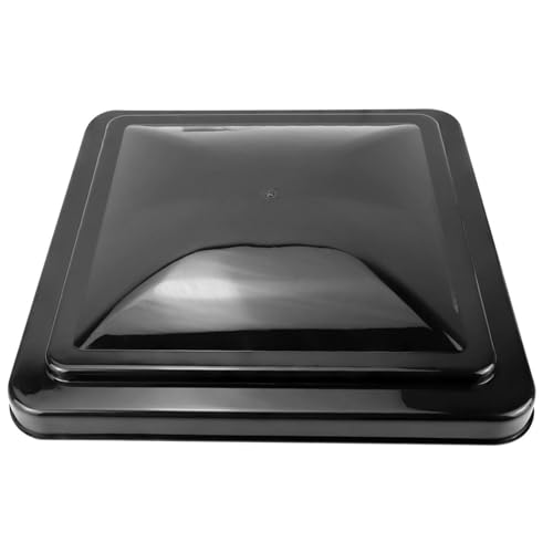 KIMISS Cubierta de Ventilación para Techo de RV, Tapa de Repuesto para Ventilación de Techo, Cubierta de PP de 14 X 14 Pulgadas con Soporte de Metal, Color Negro para Ventline (Black)