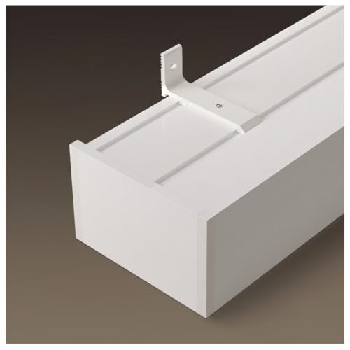 Riel doble cortina con caja de riel pelmet de alta resistencia para pared blanca 2
