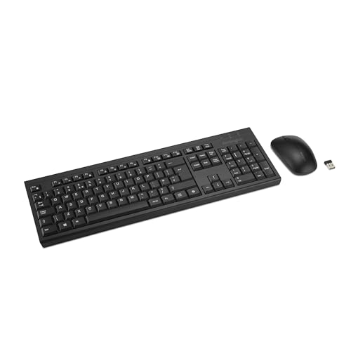 Kensington Km270 Eq Set Tastiera Wireless Ricaricabile Full Size E Mouse Ambidestro Silenzioso Per Pc E Laptop, 2,4 Ghz E Bt 5.0 Wireless, Design A Pr
