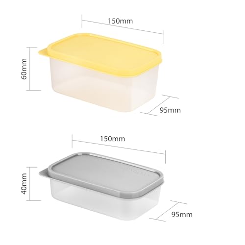 Image of Plastic Storage Food Containers with Lid Set of 6 (3x350ml & 3x250ml) Multicolor,BPA Free Food Grade Plastic Container,Microwave & Dishwasher Safe,Airtight Leak Proof,Lunch box for office
