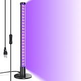 Elegantes LED Schwarzlicht für den Schreibtisch: Dieses vertikale LED-Schwarzlicht von Barrina ist 40cm hoch und bietet mit seiner T10-Lichtröhre eine seitliche Beleuchtung, die eine breite abdeckung bietet. perfekt, um eine fesselnde atmosphäre zu schaffen, ist es ideal für die beleuchtung von actionfiguren und Wandteppichen. Erhöhen Sie Ihren Schreibtisch mit dem faszinierenden Licht dieser stilvollen schwarzen leuchte
