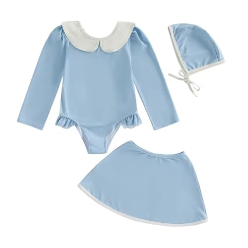 Costume piscine plage fille 3 pièces anti-sable avec short