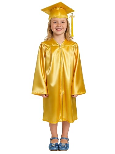 Image of GradPlaza Shiny Preschool Graduation Cap and Gown for Kids 2026 Tassel kindergarten graduation cap and gown