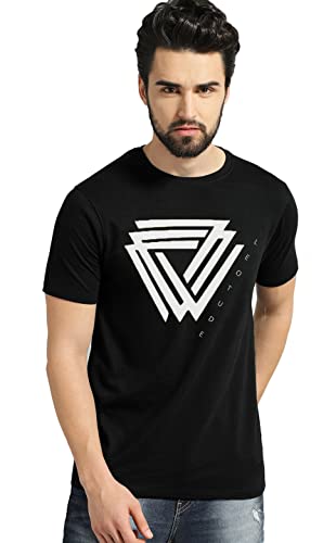 Image of LEOTUDE Regular Fit Half Sleeve Men's T-Shirt Cotton Blend Combo (Pack of 2)
