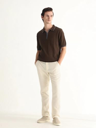 Image of Rare Rabbit Regular fit Textured Polo