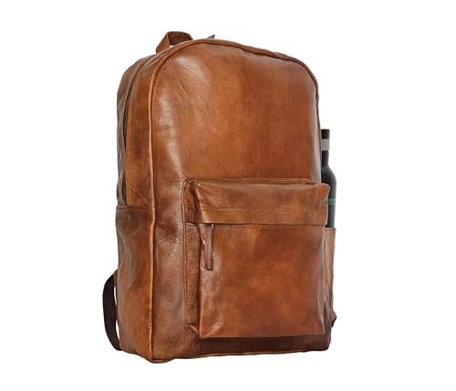 Leather backpack Jaald 45 cm en cuir véritable de style rucksack chic - 2