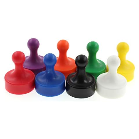 Push Pin Magnets,Fridge Magnets,ULIFESTAR Strong & Powerful Refrigerator Magnets for Home School Classroom and Office,Assorted Color Whiteboard Magnets,Map Magnets 8 Pack Cover