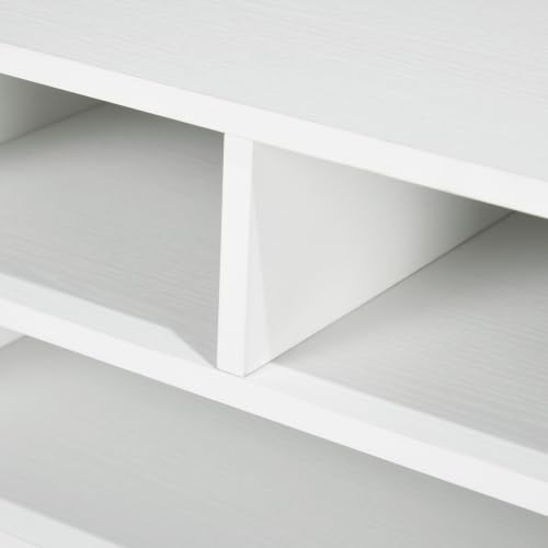 HOMCOM Support Imprimante 3 Compartiments 47x40x22,5 cm Blanc – vue 9
