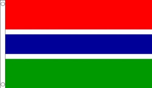 5ft x 3ft (150 x 90 cm) Gambia Gambian 100% Polyester Material Flag Banner Ideal For Pub Club School Festival Business Party Decoration