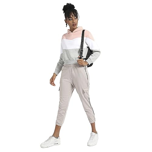 Image of Campus Sutra Women Cotton Hooded Neck Sweatshirt