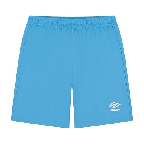 Umbro Men's Club Short, Elastic Waistband Athletic Shorts (Sky Blue, Large)