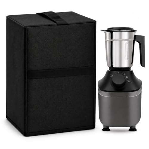 Image of Mixer Grinders Waterproof Dust Cover with Handle & Storage Pocket, Suitable for Women, Men & Everyday Home Use Standard Size, Black (8 inchX 8 inchX 12.5 inch) (PHILLIPS MX03)