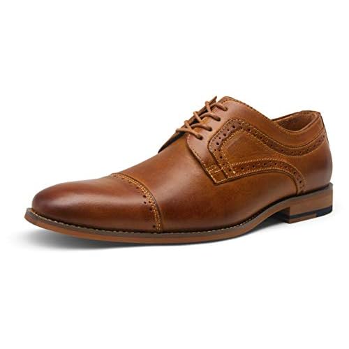 Vostey Men's Dress Shoes Leather Casual Dress Shoes for Men Leather Business Oxford Shoes for Men