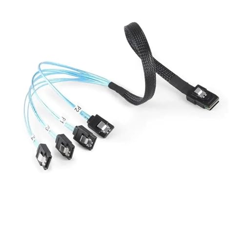 Cable S-A-S SATA SFF-8087 a 4 SATA 12Gbps 50cm miniatura 2