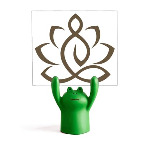Memo holder grenouille en lotus pour décoration de bureau et support notes