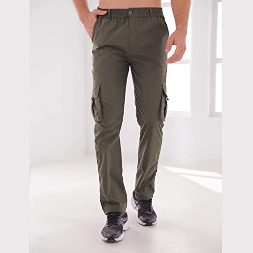Men Outdoor Cargo Pant Lightweight Tactical Pant Hiking Jogger Classic Fit Multi Pockets3