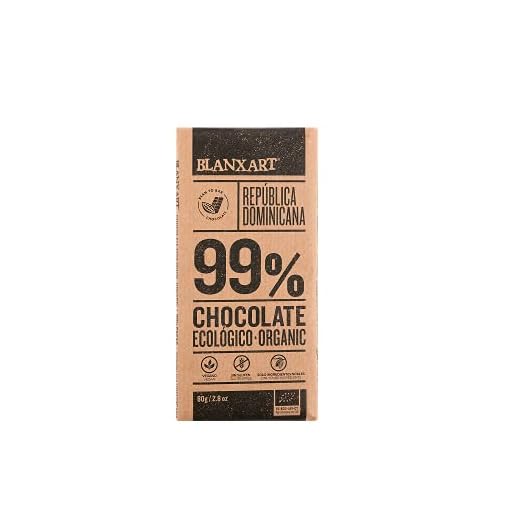 Blanxart Tableta de Chocolate Negro Ecológico - República Dominicana 99% Cacao 80g (1 Unidad)