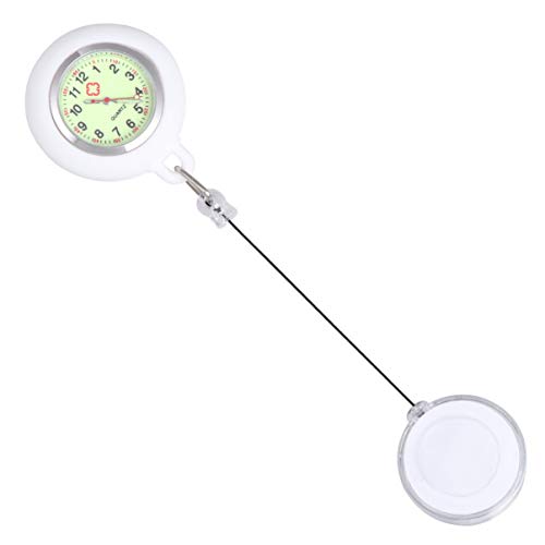 Baluue Reloj de Control de Enfermera para Enfermeras Doctores - Clip en Bolsillo Retráctil Reloj Colgante Reloj de Prueba Insignia Carrete Reloj de Bolsillo para Enfermeras Médicos Estudiantes Cover