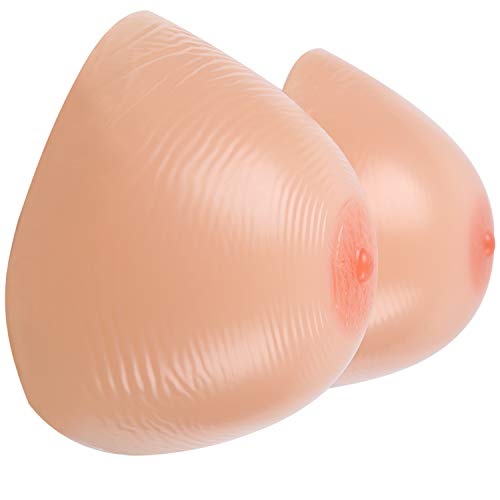 IVITA Silikonbrustformen Dreiecksform Brustvergrößerer Fake Brust für Crossdresser Transgender Mastektomie Prothese Brust Gr. 600grams-Paar, beige