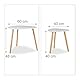Relaxdays Satztisch 2er Set, platzsparende Beistelltische im nordischen Design, Blumentisch und Zeitungsablage, weiß
