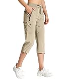 Capol Women's Cargo Capri Hiking Pants Quick Dry Lightweight Summer Pants Outdoor Casual Capris with