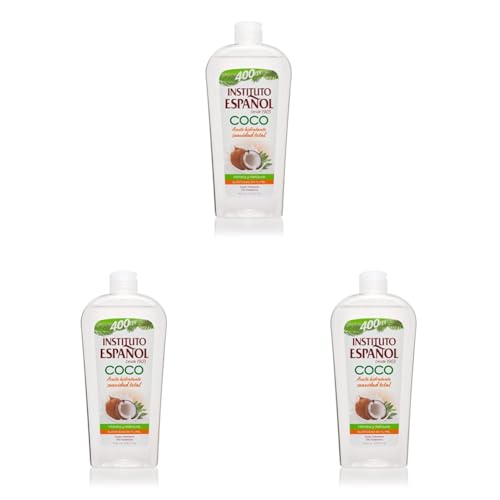 Aceite Hidratante de Coco - Instituto Español 400 ML (Paquete de 3)