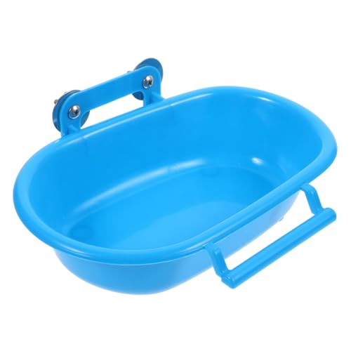 POPETPOP Box Bird Bath Bird Shower Bath Bird Accessories Motorized Pool Bath Tub for Bird Parrot Parakeet Bath Basin Pet Bird Cage Accessories Cockatiels Bird Perches for Cages Tubs Blue