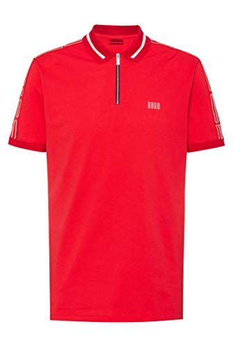 Polo HUGO Hommes fini les cols déformés grâce au piqué zippé