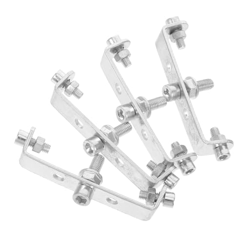 VICASKY 4pcs Bicycle Rack Adapter Bracket U Shaped Plate for Mountain Bikes Seat Bolt Rear Pedals Footrest Accessories Durable Construction for Space Saving Storage