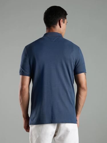 Image of Tommy Hilfiger Solid Regular Fit Cotton Polo T-Shirt