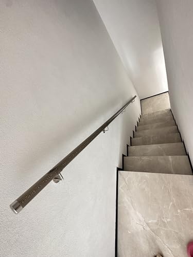 Rampe d'escalier personnalisable acrylique transparent 2 pouces avec supports muraux