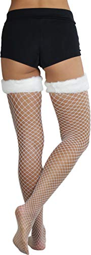 Image of ToBeInStyle Women's Vibrant Large Net Fishnet Thigh High Elastic Nylon Novelty Stockings