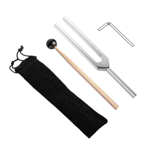 Image of HASTHIP 512Hz Tuning Fork, 21.5cm Aluminum Alloy Music Tuning Fork for Sound Healing, Instrument Tuning & Meditation Therapy, with Velvet Drawstring Storage Bag & Striker