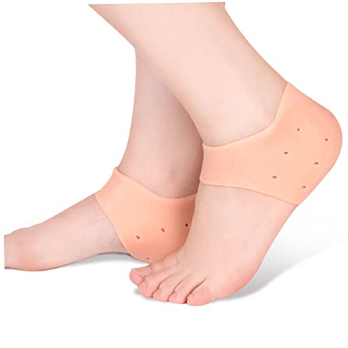 HONMEET Protective Heel Socks Silicone Gel Foot Care for Cracked Skin Ankle Support Comfortable Design