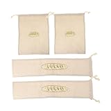 DEARMAMY 4 piezas Bolsas de Pan Reutilizables de Lino con Cordón de Unidades Almacenamiento Seguro para Pan y Tostadas Diseño Práctico y Duradero para Uso Doméstico