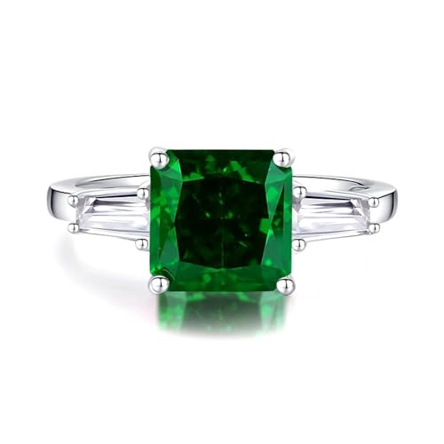 Tolldek Anillos de boda de oro de 18 K 750, para parejas con laboratorio, rosa, zafiro, rosa, corte cuadrado, joyas de oro real, PT950, platino PT950, anillo de boda con moissanita, talla 47-65, Oro