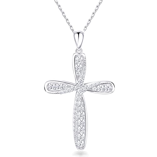 925 Sterling Silver Cross Necklace for Women Mothers Day Gifts Silver Cross Necklaces Womens Jewelry Gifts for Women Mom Her
