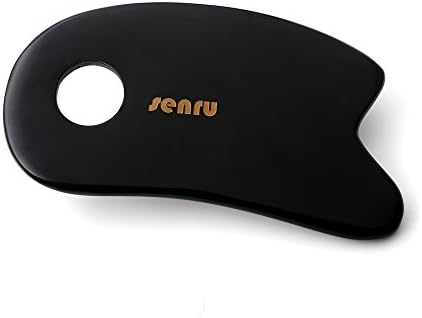SENRU Gua Sha Scraper Massage Tool Made with Smooth Buffalo Horn Great Tools for Gua Sha SPA Acupuncture Therapy Trigger Point Treatment on Face, Back, Arm