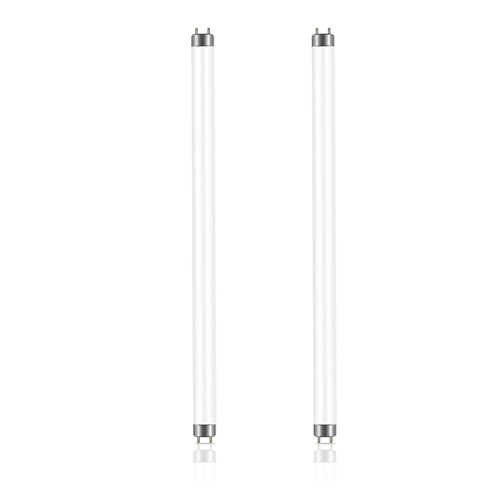 T8 15W Fluorescent Tube Lamps 450mm - CFL Bulbs - G13 2-Pin Base Fittings - T8 High Efficiency Lamps, Cool White 4000K,2 pcs